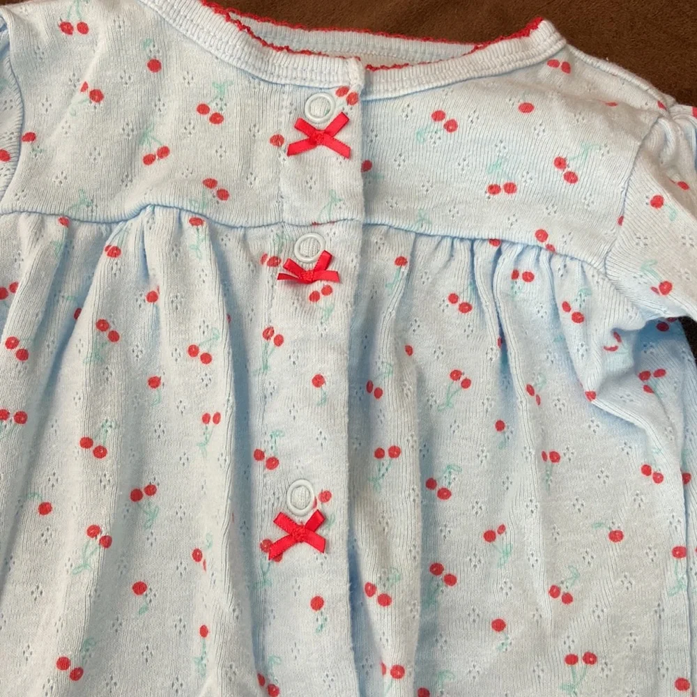 Carter’s Brand Footie Pajamas. Baby Girl 🎀 Cherries; 6M